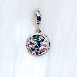 Fairy And Dog Silver Plated Spacer Bead